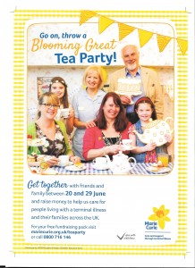 Marie Curie Blooming Great Tea Party